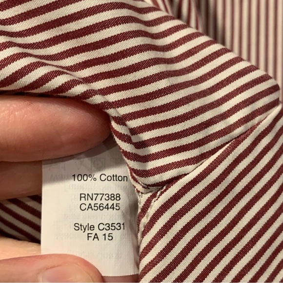 J. Crew Factory Striped Button Down Infinity Shirt - Picture 5 of 5